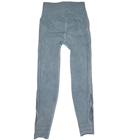 Free People FP Movement Running Through My Mind Blue High Rise Leggings sz L EUC - Picture 8 of 14
